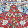Vintage Persian Isfahan Area Rug Super Fine Wool and Silk Rug, True Blue Red, 3' x 5'