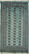 Vintage Pakistan Area Rug,  Kashmir Oriental Rug Wool Rug, Green and Black Rug, 4' x 6'5" Rug