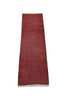 Vintage Afghan Runner Rug Red and Black Mesh Design 2' 7" X 9' 2"