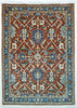 Vintage Persian Oriental Veramin Tribal Rug, Orange/Dark Blue