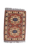 Vintage Persian Rug Kargahi Tribal  3' 7" X 4' 9" Handmade Rug