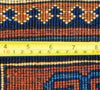 Vintage Persian Rug Tribal Rug, Yellow Green, 4' x 6'