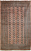 Vintage Oriental Pakistani Wool and Cotton Oriental Rug, Pink and Brown Rug, 5' x 8' Rug