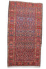 Vintage Red Blue Persian Rug,  5' X 9' 6" Handmade Rug