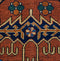 Vintage Persian Rug Tribal Rug, Red Green, 4' x 6'