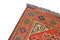 Vintage Persian Rug Tribal Rug, Red Green, 4' x 6'