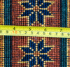 Vintage Oriental Persian Rug, Kargahi Wool Oriental Rug, Red Yellow Rug, 4' x 6' Rug
