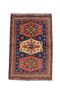 Vintage Persian Rug Kargahi Boho Tribal 3' 11" X 5' 10" Handmade Rug