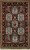 Vintage Persian Rug Bakhtiari, Tribal Rug,  Beige Red