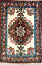 Vintage Persian Rug Bakhtiari Classic Tribal Rug, Blue Red Rug 3 x 5 Area Rug