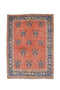 Vintage Persian Rug, Qashqai Orange Coral Rug 3' 10" X 5' 3" Handmade Rug