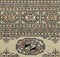 Vintage Kashmir Oriental Rug, Beige Black, 4' x 6'