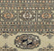 Vintage Kashmir Oriental Rug, Beige Black, 4' x 6'