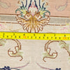 Oriental Persian Rug, Tabriz Natural Wool and Silk Rug, Beige and Pink Rug, 5' x 6'5" Rug