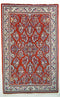 Vintage Kashmir Oriental Rug, Red Beige, 5' x 7'