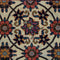 Oriental Veramin Floral Motif Wool and Cotton Persian Rug, Beige/Red/Blue