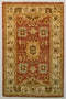 Vintage Persian Chubi Ziegler 100% Wool Tribal Rug, Red Beige, 3' x 5'