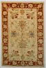 Vintage Persian Chubi Ziegler 100% Wool Tribal Rug, Beige Red, 3' x 5'
