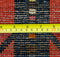 Vintage Tribal Kazak Rug, Turkish Wool Rug, Red Blue, 4'5" x 7'