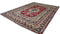 Oriental Tabriz Wool and Cotton Persian Rug, Red and Blue Rug, 10' x 13' Rug