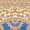 Oriental Turkistan Handmade Silk Oriental Rug, Blue/Cream