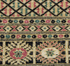 Vintage Pakistan Area Rug,  Kashmir Oriental Rug, Black Pink Rug, 4' x 6'