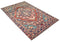 Vintage Hamadan Persian Rug Tribal Wool Rug, Brown Blue, 4' x 6'5"