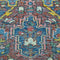 Vintage Hamadan Persian Rug Tribal Wool Rug, Red Blue Rug, 4'5" x 6'5"