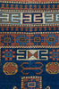 Vintage Persian Rug Tribal Rug, Blue Brown, 4' x 6'
