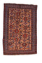Vintage Persian Tribal Rug  4' 2" X 6' 2" Handmade Rug