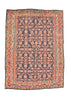 Vintage Hamadan Persian Rug 4' 11" X 6' 9" Handmade Rug