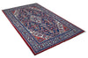 Vintage Hamadan Persian Rug Wool Persian Tribal Rug, Blue Beige, 4'5" x 6'5"