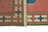 Vintage Tribal Turkish Kazak Rug 4' 11" X 7' 10" Handmade Rug