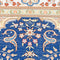 Oriental Turkistan Handmade Silk Oriental Rug, Blue/White