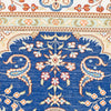 Oriental Turkistan Handmade Silk Oriental Rug, Blue/White