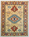 Oriental Shirwan Tribal Persian Wool Rug, Beige and Red Rug, 4' x 6' Rug