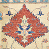 Oriental Shirwan Tribal Persian Wool Rug, Beige and Red Rug, 4' x 6' Rug
