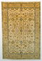 Oriental Sultanabad Wool and Cotton Perisan Rug, Cream and Brown, 4' x 6' Rug