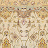 Oriental Sultanabad Wool and Cotton Perisan Rug, Cream and Brown, 4' x 6' Rug