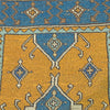 Vintage Tribal Kazak Rug, Tribal Pure Wool Runner Rug, Yellow Blue 2'5" x 11'