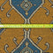 Vintage Tribal Kazak Rug, Tribal Pure Wool Runner Rug, Yellow Blue 2'5" x 11'