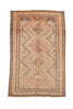 Vintage Tribal Turkish Kazak Rug 4' 10" X 7' 6" Handmade Rug