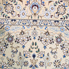 Oriental Nain Persian Classic Wool and Silk Rug, Beige Blue, 4' x 6'5"