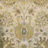 Vintage Persian Rug, Antique Silk and Wool Oriental Rug, Yellow Gold, 4' x 6'