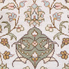Oriental Turkistan Handmade Silk Oriental Rug, Beige/Mossy Green