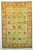 Vintage Persian Rug, Antique Silk and Wool Oriental Rug, Yellow Gold Beige Rug, 4' x 6'