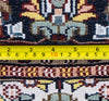 Vintage Jaipur Area Rug Indian Oriental Silk and Cotton Rug, Yellow Black, 4' x 6'