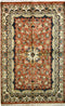 Vintage Oriental Rug Pakistan Silk Wool and Cotton Oriental Rug, Pink Beige, 4' x 6'