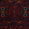 Vintage Khan Mohammadi Turkman Persian Tribal Rug, Red Blue, 5' x 6'5"