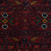 Vintage Khan Mohammadi Turkman Persian Tribal Rug, Red Blue, 5' x 6'5"